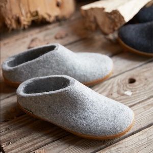 Women Glerups Wool Slip On Rubber Slipper Size 8.5  - 9